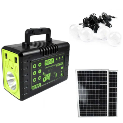 Kit Solar de Iluminat cu 2Panouri Solare 2x30W 3Becuri GDPLUS GD8001