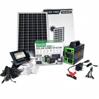 Kit Solar de Iluminat Panou Solar Proiector LED 4Becuri 6V GD150LIGHT