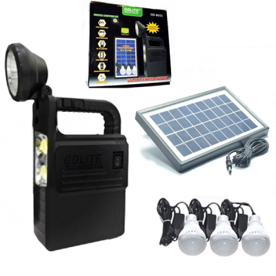 Kit Solar Incarcator Urgente Lanterna si Becuri GdLite GD8033 6V 4.5A