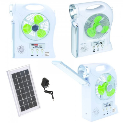 Kit Solar Lampa LED 1W, Neon, Ventilator, Radio, SD si USB YJ5865FSYKT