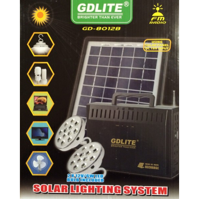 Kit Solar Mobil de Iluminat si Incarcare cu Acumulator 12V 7Ah GD8012B