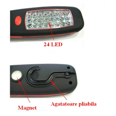 Lampa 24 LED cu Magnet si Agatatoare YD7003