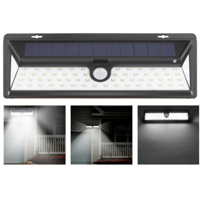 Lampa 66LED Incarcare Solara cu Senzor de Miscare si Lumina, On/Off