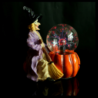 Lampa Glob cu Plasma Suport Vrajitoare Halloween