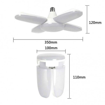 Lampa LED cu 4 Brate Mobile Ajustabile Fan Blade E27 3000K 60W