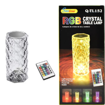 Lampa LED Deco Crystal RGBW Tactil Acumulator Telecomanda Andowl QTL152