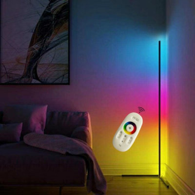 Lampa LEDuri RGB 220V 1.4m de Colt Podea cu Telecomanda