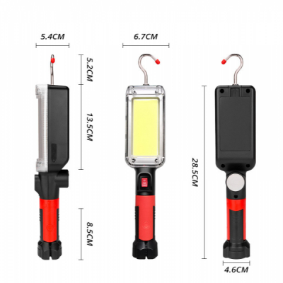 Lampa Lucru COB LED, Acumulator la USB, Magnet Carlig Agatare ZJ8859B