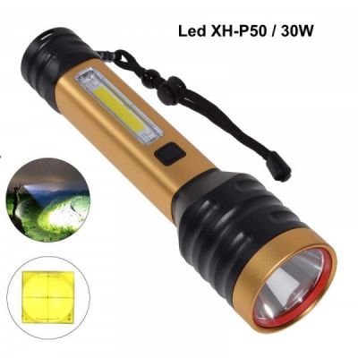 Lanterna 30W LED Cree XH-P50 + COB Acumulator, Semnalizare TDT50 XXM