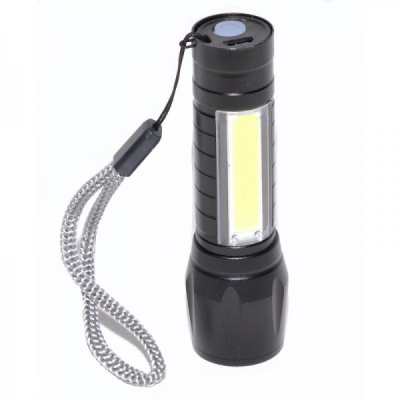 Lanterna LED 5W XPE+COB Acumulator 14500 USB Zoom 19A037 XXM