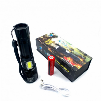 Lanterna de Mana cu LED Zoom 10W USB Acumulator 18650 MMC442P100