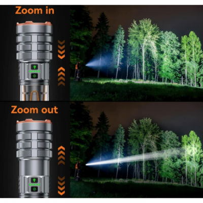 Lanterna de mana puternica ZSH AK183 cu zoom telescopic 3000m acumulator 26650 NNN
