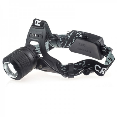 Lanterna Frontala LED 3W cu Zoom, Acumulatori 18650, 220V