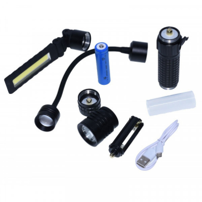 Lanterna Kit 3in1 cu Lampa LED si Acumulator USB LNTKIT31 XXM