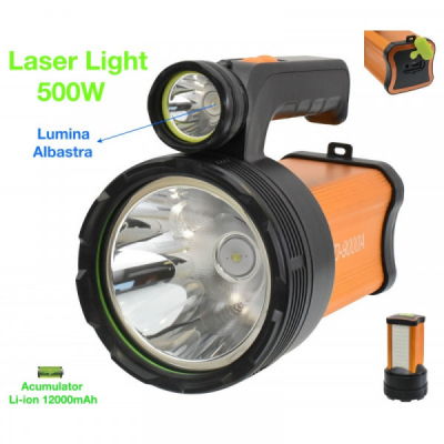 Lanterna Laser LED Profesionala 500W Alb Albastru la USB TD9000A 19A074 XXM