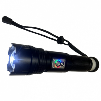 Lanterna Laser LED Zoom 30W cu Felinar, Acumulator, USB-C ZSH SQZ10TG