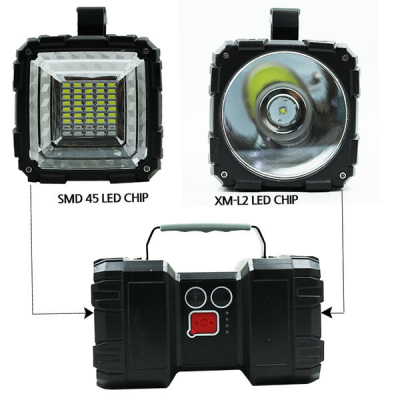 Lanterna LED 2 Capete cu Acumulator, USB, Semnalizare Urgente W845