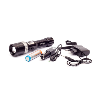 Lanterna LED 3W Zoom cu Acumulator si Alarma ZYR851