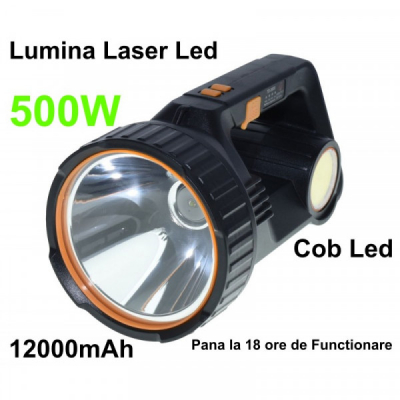 Lanterna LED 500W + COB cu Acumulator la USB TD3600 XXM