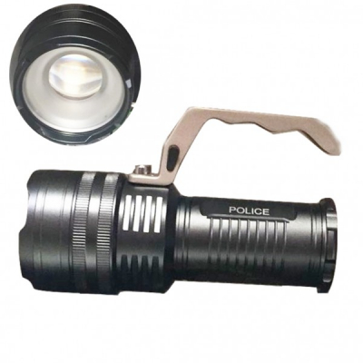 Lanterna LED Profesionala 3W cu Zoom, Maner, Acumulatori 3x18650 800LM