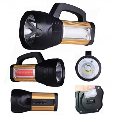 Lanterna Profesionala LED 10W, Panouri LED, USB si Acumulator 4V ATX8