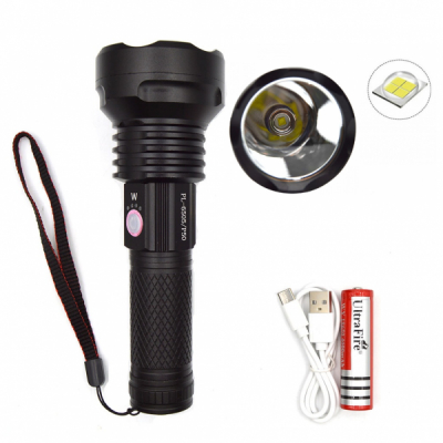 Lanterna Profesionala LED Puternica cu 26650 la USB 6505MMCP50