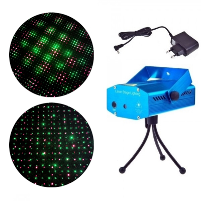 Laser Proiector Puncte Jocuri de Lumini Rosu Verde Senzor Sunet YX09