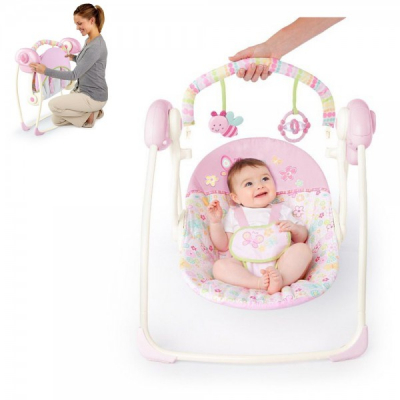 Leagan Bebe Balansoar Muzical Portabil Copii Max 9Kg Flutter Dot 6119 6199