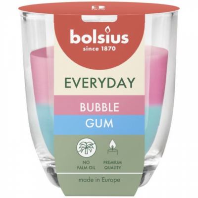 Lumanare Parfumata in Pahar 2 culori 70-311 Bubble Gum Bolsius DNC64782