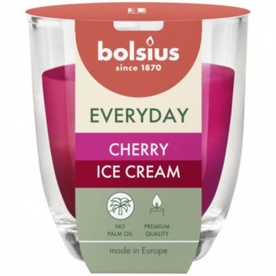 Lumanare Parfumata in Pahar 2 culori 70-348 Cherry Ice Cream Bolsius DNC64783