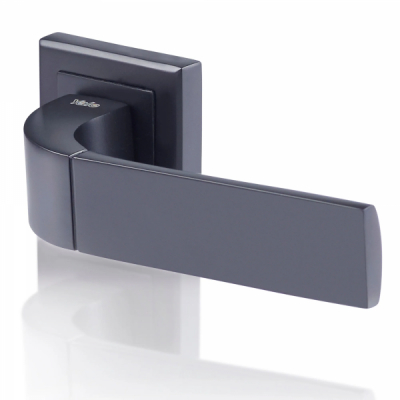Maner rozeta patrata usa interior Yale Bologna aluminiu negru 127x53.5mm MNR2768