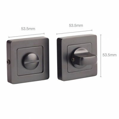 Maner rozeta patrata usa interior Yale Siena aluminiu negru 127x53.5mm MNR3187