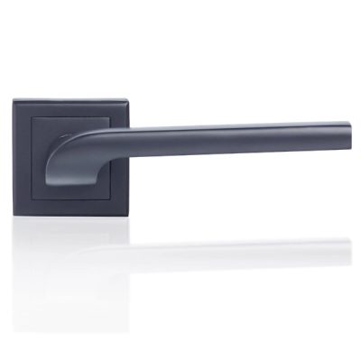 Maner rozeta patrata usa interior Yale Siena aluminiu negru 127x53.5mm MNR7282
