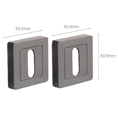 Maner rozeta patrata usa interior Yale Siena aluminiu negru 127x53.5mm MNR7282