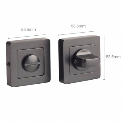 Maner rozeta patrata usa interior Yale Verona aluminiu negru 127x53.5mm MNR2700