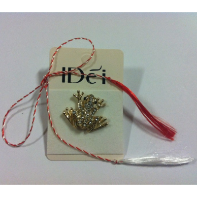 Martisor Brosa Broscuta Aurie cu Strasuri XZ232