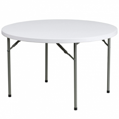 Masa pliabila plastic cadru metalic rotunda 120x74cm alba ZY122 CNN54579