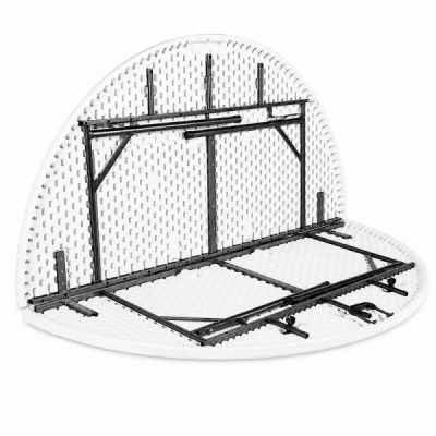 Masa pliabila plastic cadru metalic rotunda 120x74cm alba ZY122 CNN54579