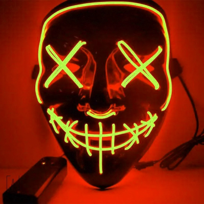 Masca de Halloween Inspaimantatoare Luminoasa pe Baterii Costumatie CXL
