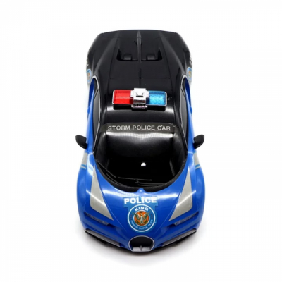 Masina de politie cu Telecomanda Bugatti Chiron Scara 1:16 Albastru Negru 980-3 CWT