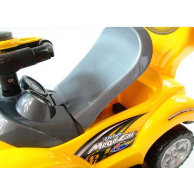 Masinuta 3in1 Muzicala pentru Copii Babyland BabyCar Galbena BC8301