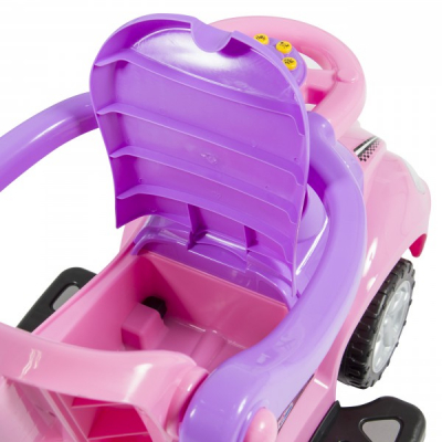 Masinuta 3in1 Muzicala pentru Copii Babyland BabyCar Roz BC8301