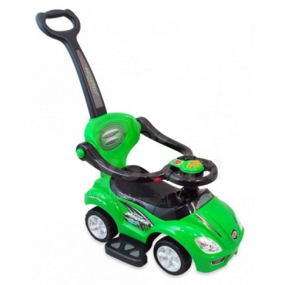 Masinuta 3in1 Muzicala pentru Copii Babyland BabyCar Verde BC8301