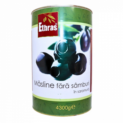 Masline negre fara samburi in saramura Ethras 2kg MGR28969