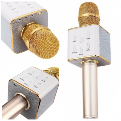 Microfon Wireless Karaoke cu Bluetooth, Boxa si USB Q7