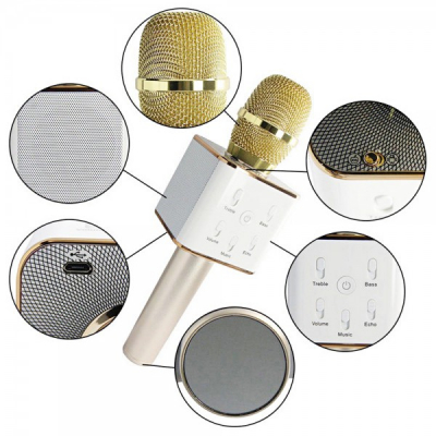 Microfon Wireless Karaoke cu Bluetooth, Boxa si USB Q7