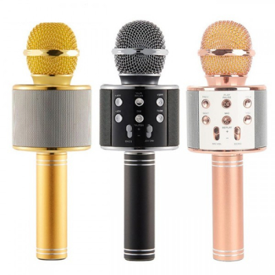 Microfon Wireless Karaoke cu Bluetooth, Boxa, USB si SD Card WS858