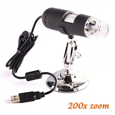 Microscop Digital USB cu 8 LED si Zoom 200X