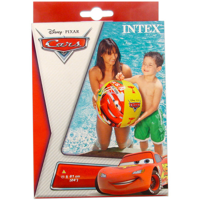 Minge de plaja gonflabila copii Cars 61cm Intex 58053NP