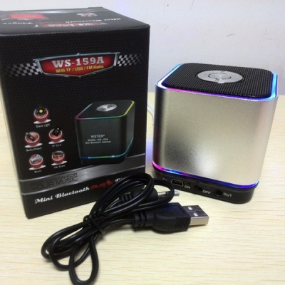 Mini Boxa cu Lumini, USB, Bluetooth, Radio si Acumulator WS159A